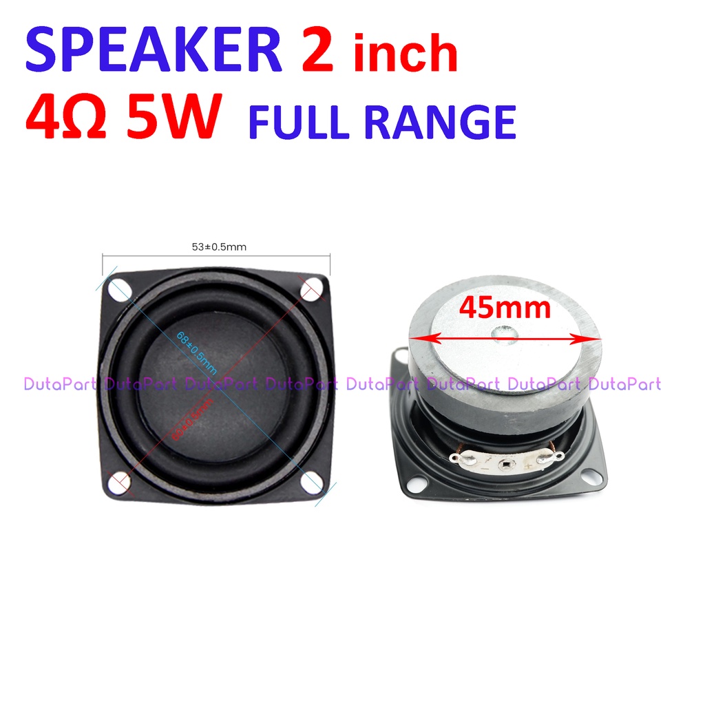 Speaker 2 inch 4 ohm 5 watt Full Range Audio Loudspeaker Full Black