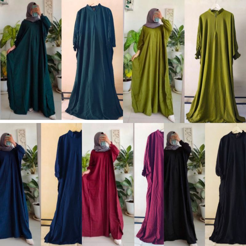 TERLARIS KAFTAN GAMIS POLOS SUPER JUMBO DRESS DASTER LOWO TERMURAH