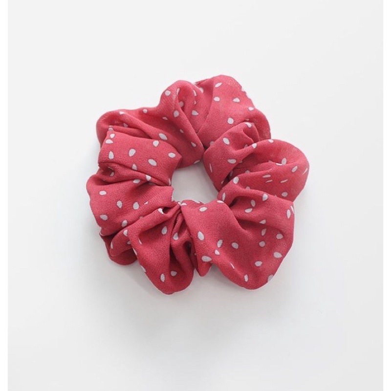 CHRISTMAS COLOR SCRUNCHIE IKAT RAMBUT KOREA MOTIF KOTAK DAN POLKADOT