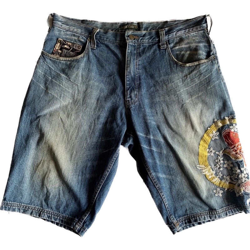 Celana Pendek Jeans Sukajan Koi