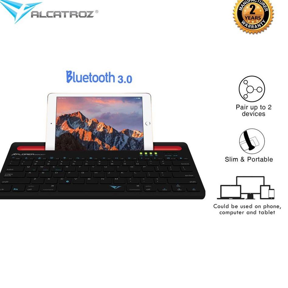 Paket Surprise Alcatroz Wireless Keyboard Xplorer Dock 1 BT [ 2 Tahun Garansi Resmi ] [ Product of Singapore ]