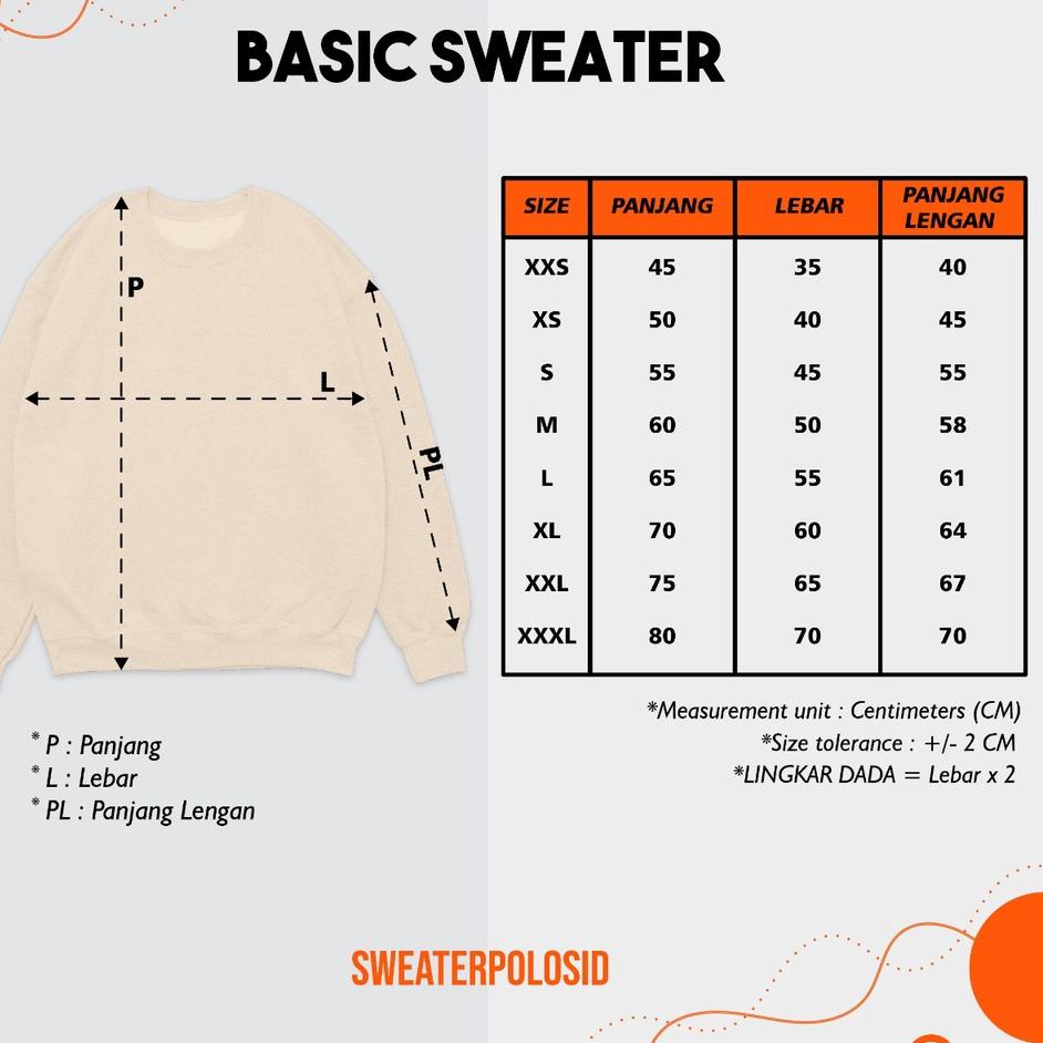 [PRODUK N6BAL] SWEPO Basic Sweater Steady Swp M-XXL (Pria & Wanita)SW11 SCS