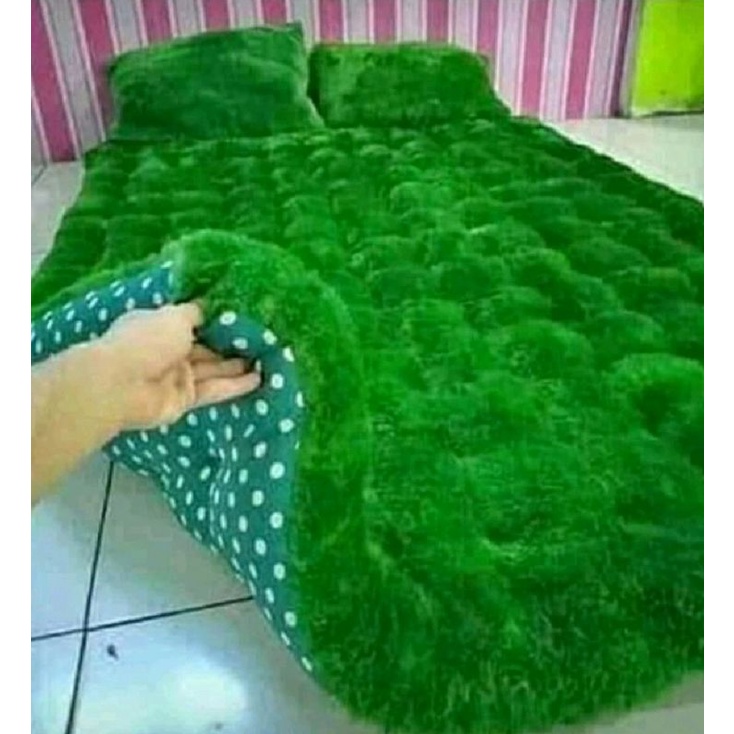 (Bonus 2 Bantal)kasur karpet lantai rasfur 200x160 tebal +-10 cm