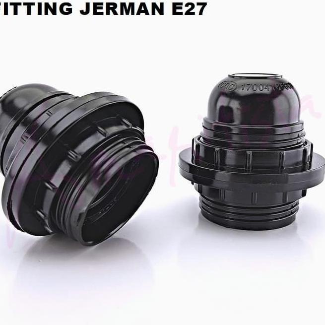 ↦ Fitting Lampu Gantung Hitam Putih / Fitting Jerman / Fitting Lampu Hias E27 (Double Ring) ➤