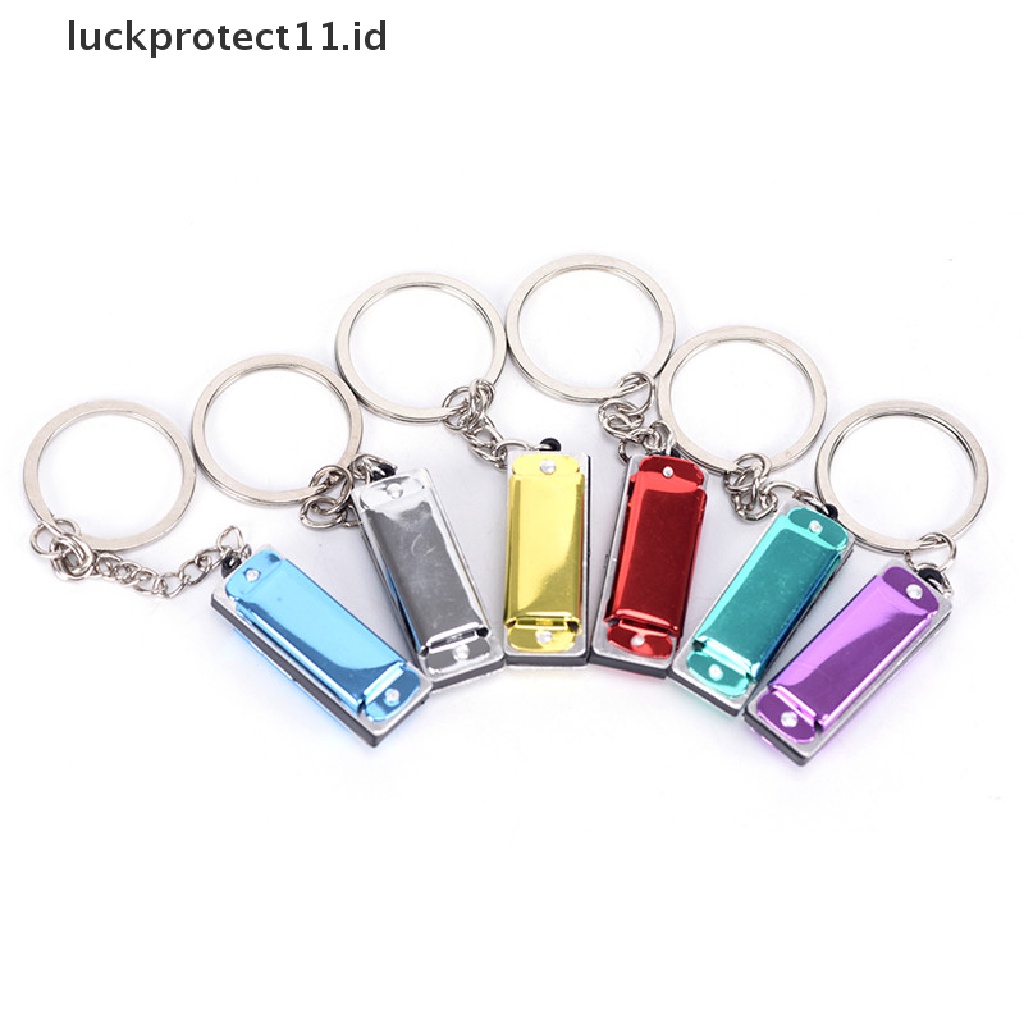 /Fashion Hot// Fashion// Warna Random Mini Harmonika Gantungan Kunci Mulut Organ Keyring Tergantung Rad Silver Nada.