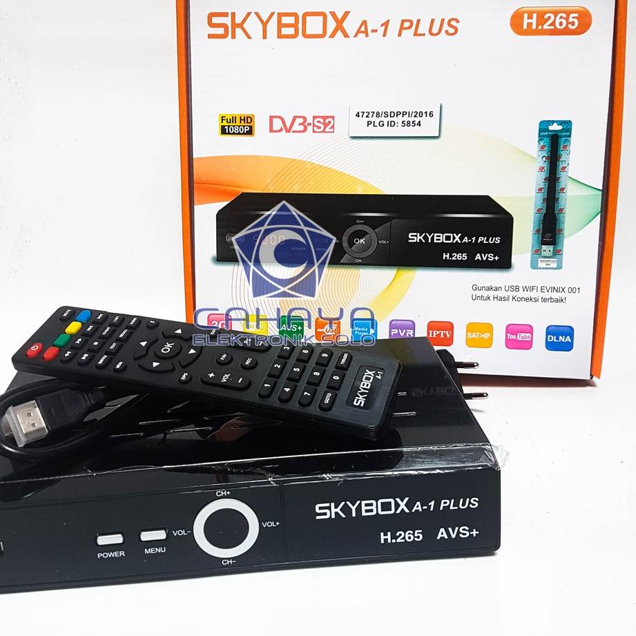 New Sale Receiver Skybox A1 Plus HD H265 HEVC Parabola Mpeg4 Powervu