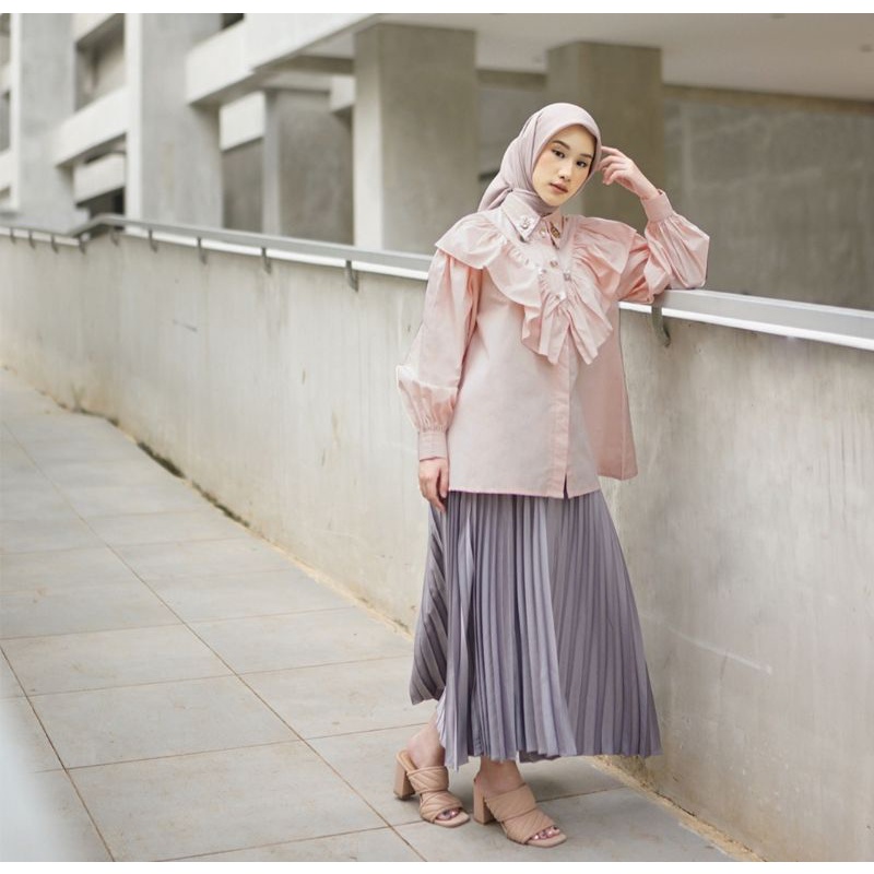 jenna & kaia bria top - peach - M - jenna&kaia