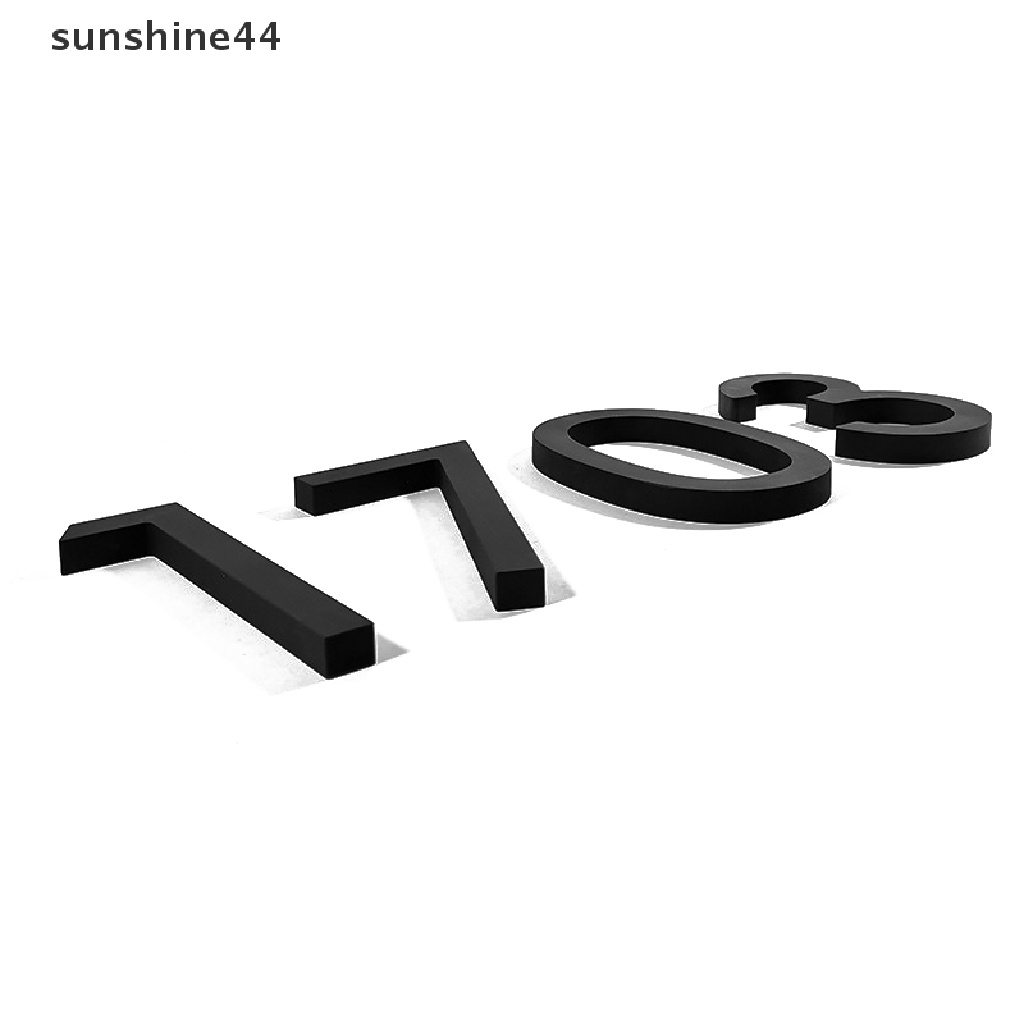 Sunshine Alamat Besar Modern Pintu Alfabet Floag Nomor Rumah Huruf Sign #0-9 Angka Hitam 125mm 5in Outdoor Rumah.