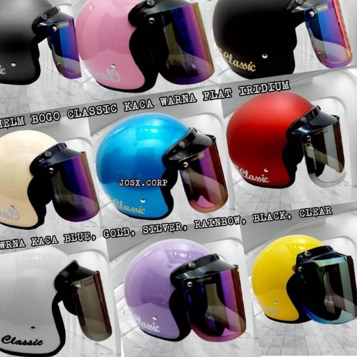 Instan Helm bogo classic dewasa SNI , Helm bogo retro pria dan wanita , helm dewasa SNI, Helm bogo r