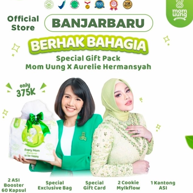 MOM UUNG Special Gift Pack Berhak Bahagia / Paket Menyusui / ASI Booster / Cookie Pelancar Asi Classic Choco