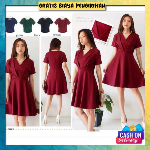 Drwss Pendek Dres Driss Pesta Gaun Ultah Bsju Party Murah Gaun Malam Santai Drees Korean Style Selut