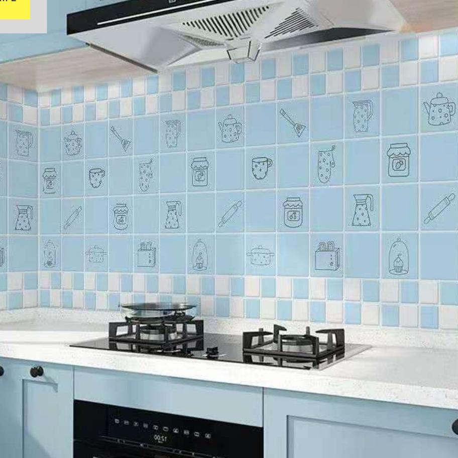 EVCHOME 60CM x 3M Wallpaper Sticker Dapur/ Lemari/ Meja/ Serba Guna/ Wallpaper Kitchen