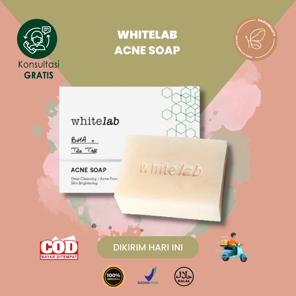Bisa COD - Whitelab Acne Soap/Sabun Jerawat Whitelab