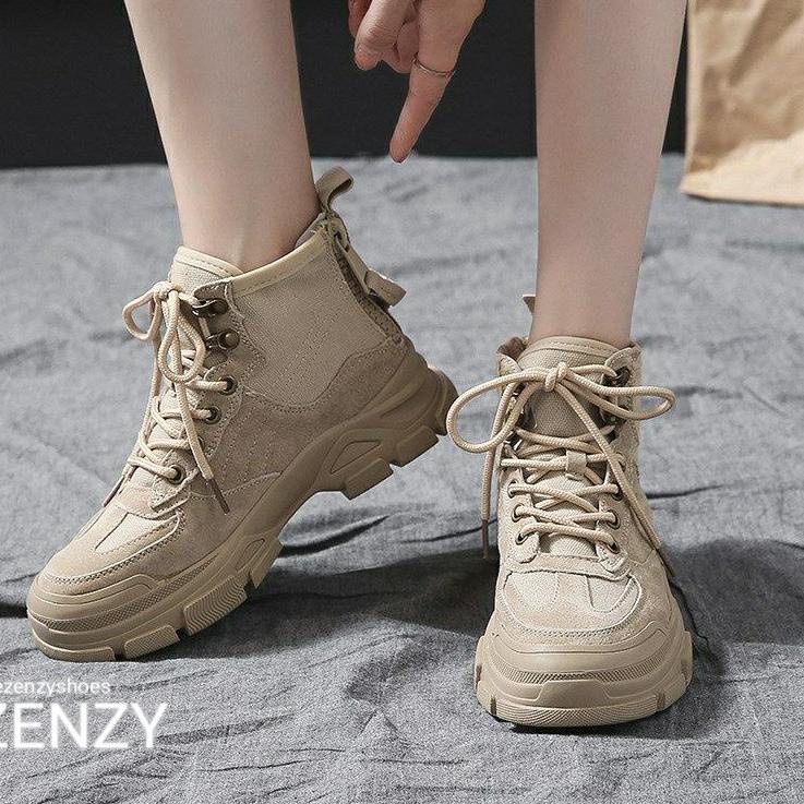 Sale Terbatas TZS Zenzy Timo Boots Korea Design - Sepatu Boots Wanita
