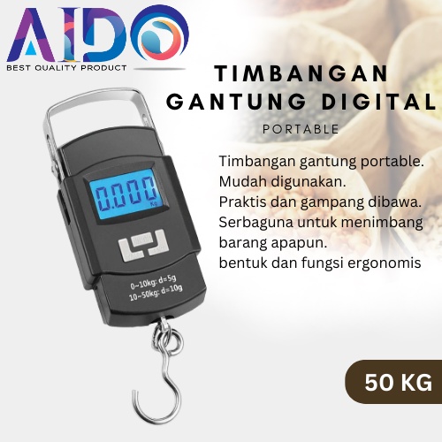 Timbangan gantung digital portable scale 50kg berkualitas 4550