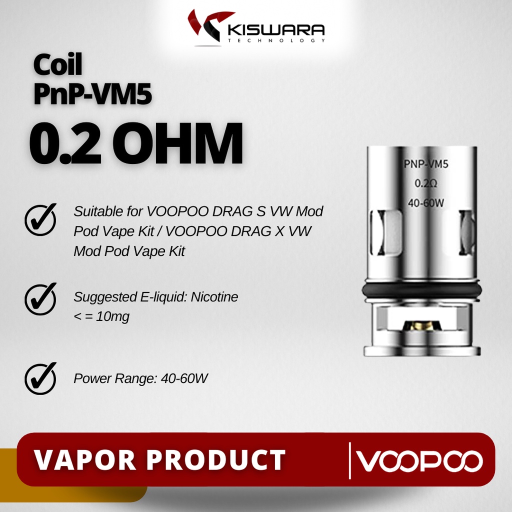 Voopoo PnP-VM5 0.2 Ohm Coil Head PACK 5 PCS