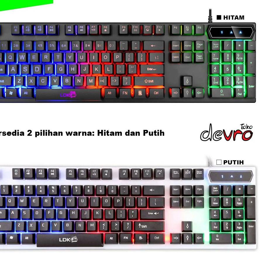 Lebih Irit Keyboard Gaming - Gaming Keyboard RGB LED - LDKAI R260