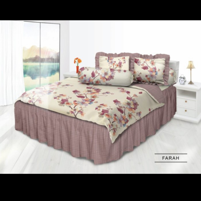 Sprei Rumbai Topi King My Love Farah 180x200 cm - TINGGI RUMBAI 50 CM {Property Off Liliy Grosir