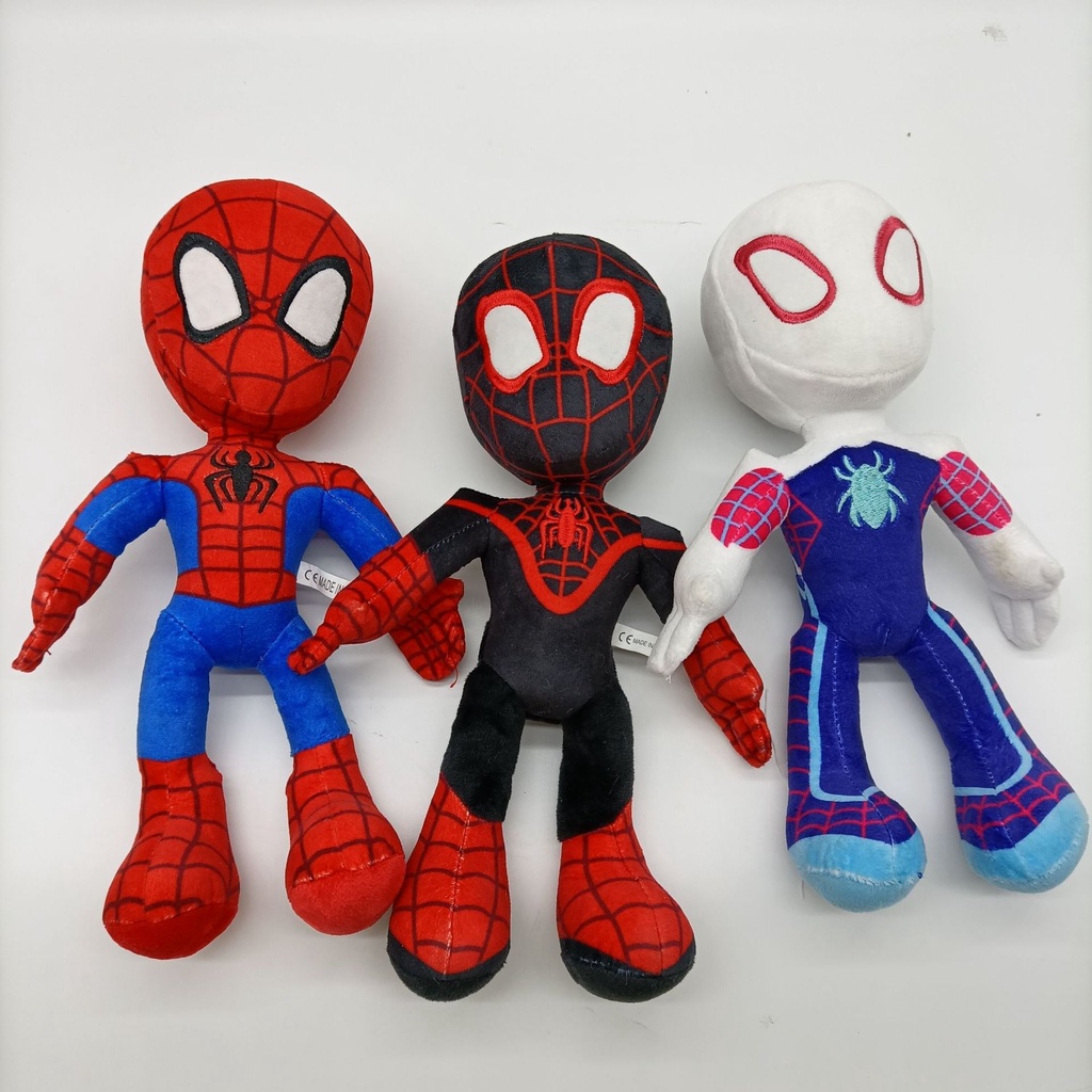 33 cm Marvel Avengers Spiderman Gwen Friends Mainan Mewah Kartun Boneka Boneka Kamar Tidur Anak Perempuan Bantal Anak Dekorasi Kamar