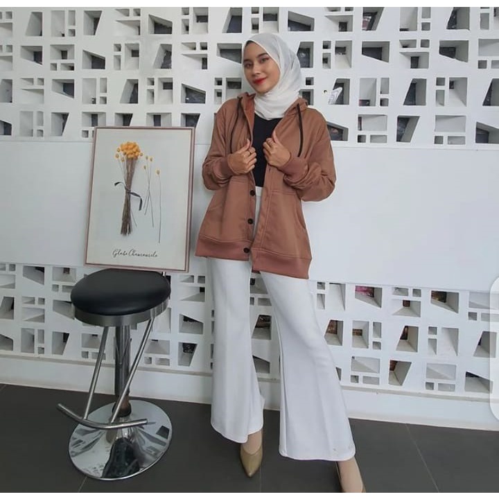 Sweater Wanita Grosir Berkualitas - Buton hodie