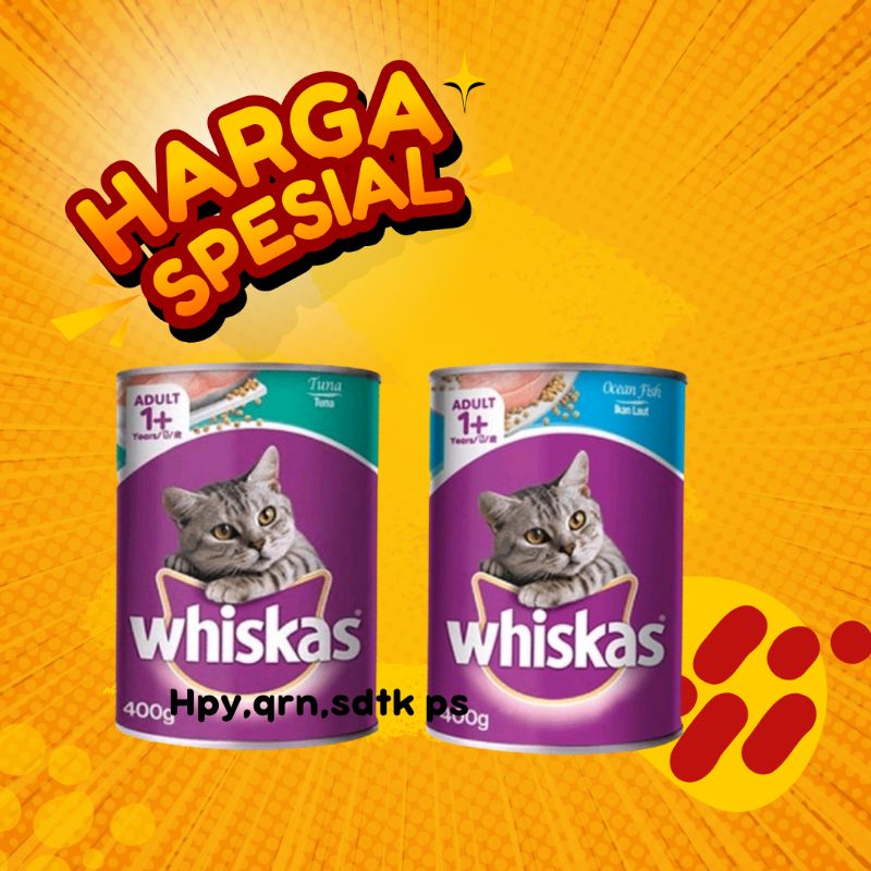 Jual Whiskas Adult all variant Kaleng Makanan Basah Kucing 400gr