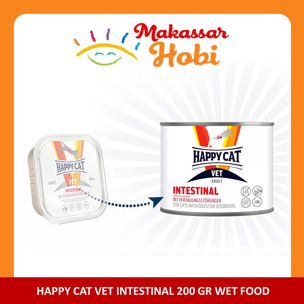 Happy Cat Vet Intestinal Wet 200 gr Makanan Basah Kucing Diare Gastro