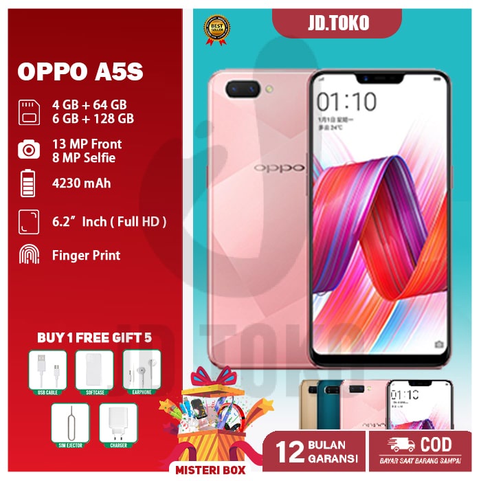 hp oppo a5s smartphone 6/128GB baru termurah handphone Garansi 1 Tahun