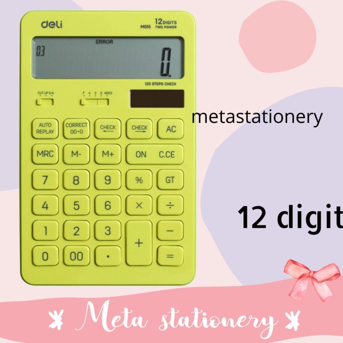 

CALCULATOR / KALKULATOR DELI 12 DIGIT M015 #ORIGINAL