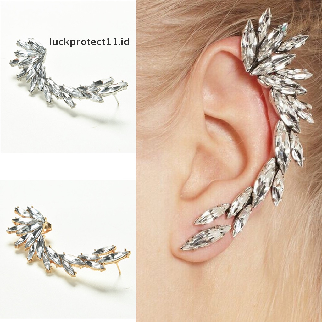 /Fashion Hot// Fashion// 1x Klip Telinga Mode Berlian Imitasi Manset Telinga Perhiasan Klip On Anting Untuk Wanita Gadis.