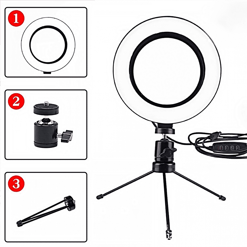 RING LIGHT 26 CM SELFIE MAKE UP LIVE TIKTOK / MIDEA STREAMING VLOGGING YOUTUBER
