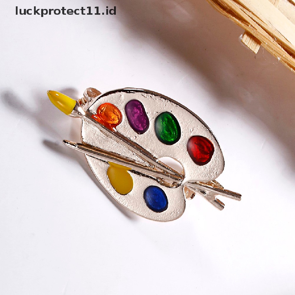 /Fashion Hot// Fashion// Bros Fashion Enamel Warna-Warni Artis Palette Pin Korsase Bros Wanita Perhiasan.