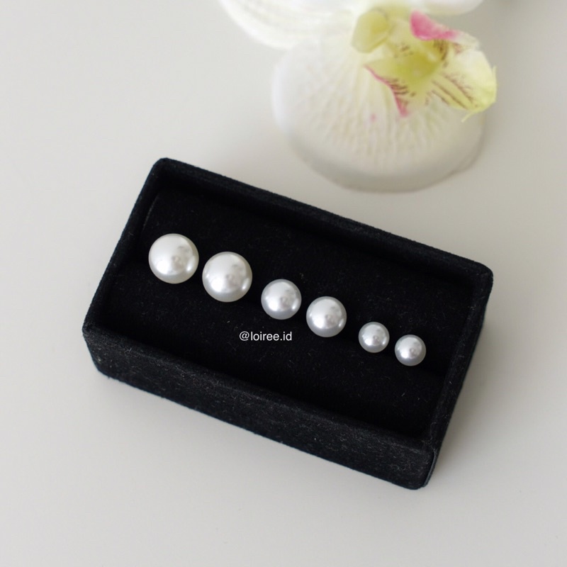 AVA | Wedding Collection - Classic Pearl Stud Bridal Earrings - Anting Wanita