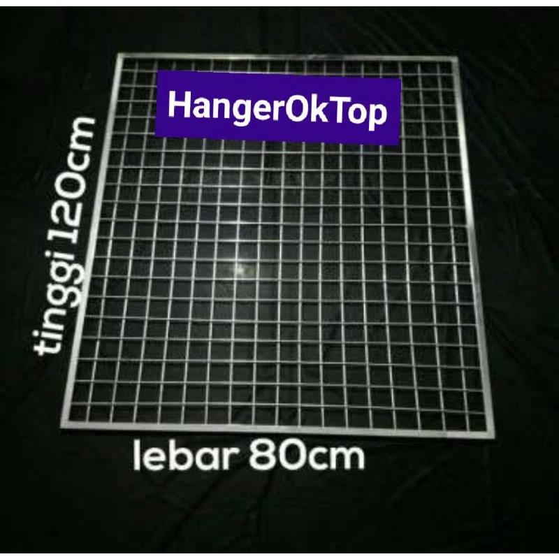 Ram jaring Bingkai ukuran 120 x 80 bahan besi chrome