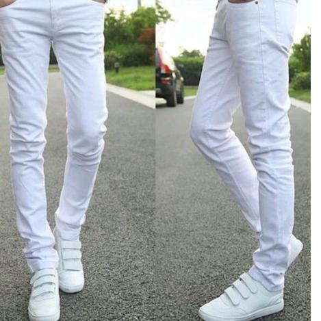 Ready Stock.. celana jeans pensil putih pria celana panjang jeans pria warna putih celana jeans pria