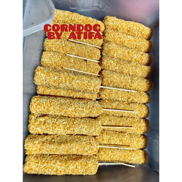 Korean Street Food // Corndog Isi Sosis dan Mozarella // Makanan Korea(pembelian min dua)