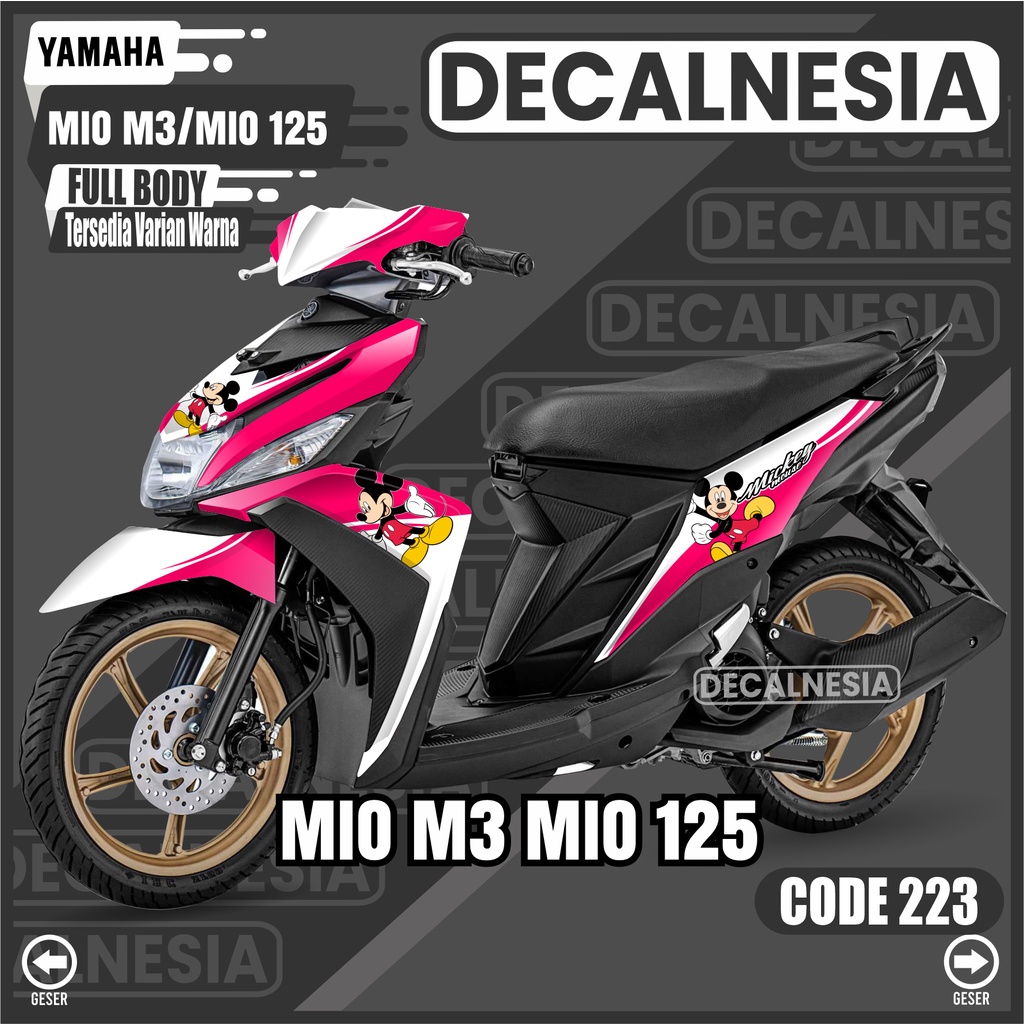 Stiker Decal  Mio M3 125 Full Body Sticker Motor mickey mouse Yamaha Variasi Racing Decalnesia DC223