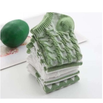 Kaos Kaki KS55 Kaos Kaki Simple Hijau Motif Korea Polos Gaya Casual
