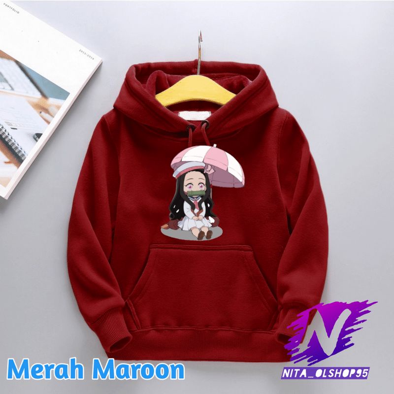 chibi nezuko hoodie sweater anak anime nezuko