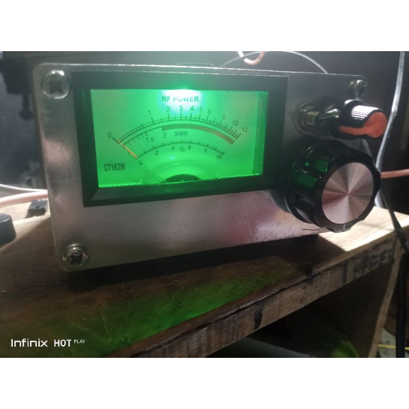 POWER METER & SWR Max.1,2 KW.. Box Aluminium (VHF : 140-150Mhz)