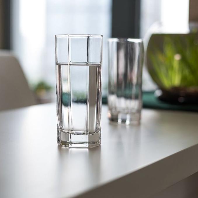 Gelas kaca crystal tumbler 33 cl 6 pcs set Segi delapan - Merk FORMIA