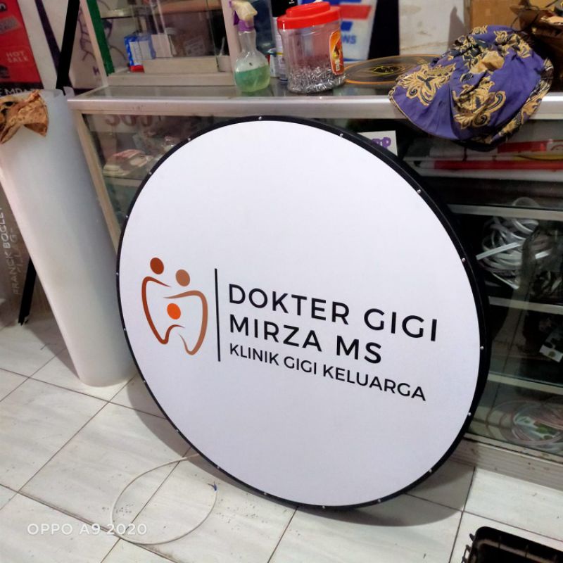 Neon Box Bulat Diameter 100cm