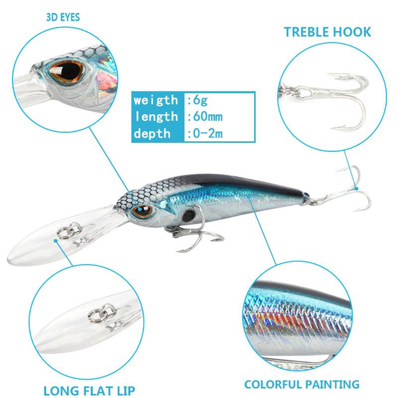 ( HA 2 ) Umpan minnow sinking 6 cm / 6 gram