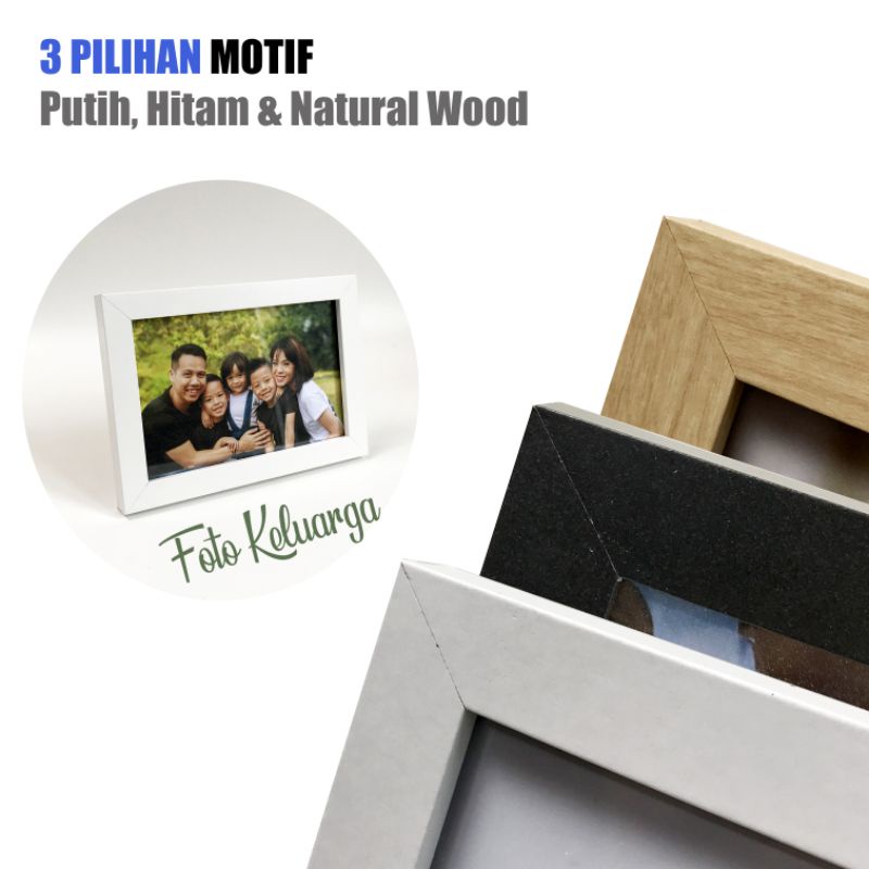 CETAK FOTO CUSTOM HD + FRAME BINGKAI 4R KARTU UCAPAN KARDUS KADO GIFT WISUDA WEEDING ULANG TAHUN