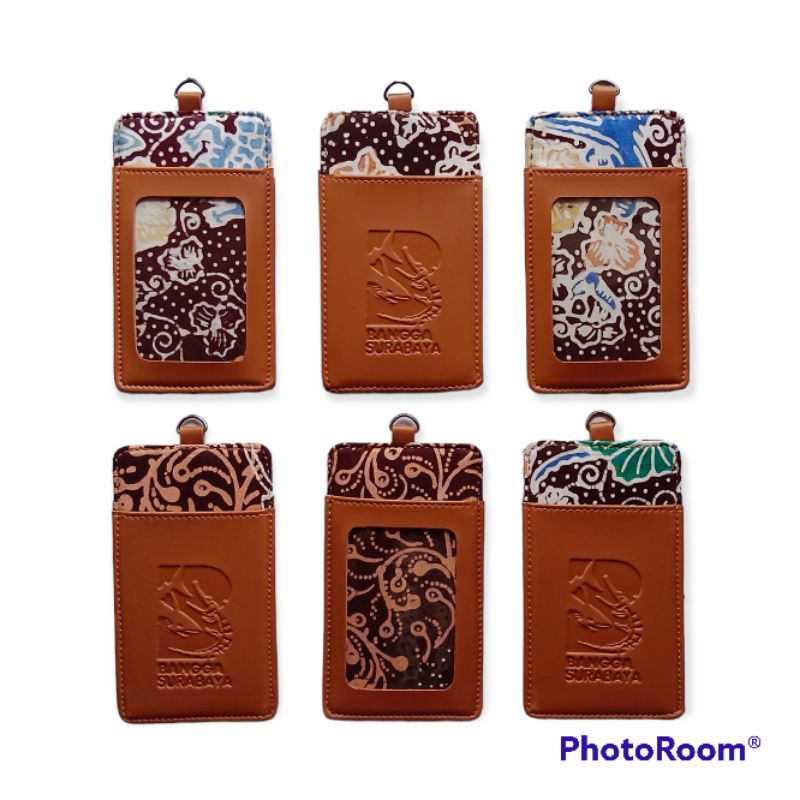 

Nametag holder id card lanyard keplek sintetis mix batik BANGGA SURABAYA