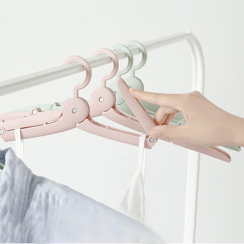 Travel Hanger loset Storage Pegs Portable Gantungan Baju Hemat Tempat Dilipat Non-Slip Laundry Pakaian Pengeringan Organizer Rak Multifungsi High Quality