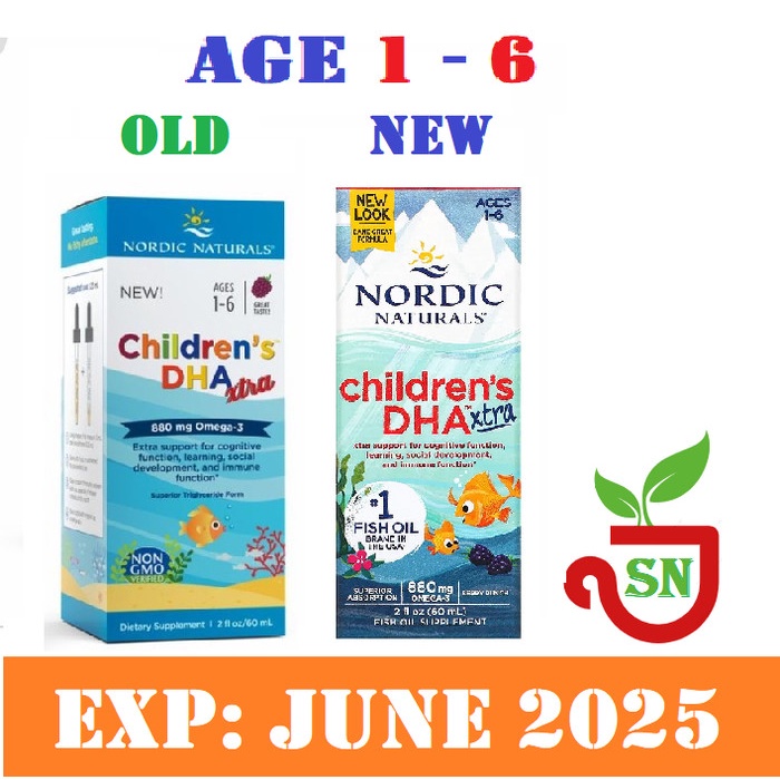 Nordic Naturals, Children's DHA Xtra, Ages 1-6, 880 mg, 60 ml