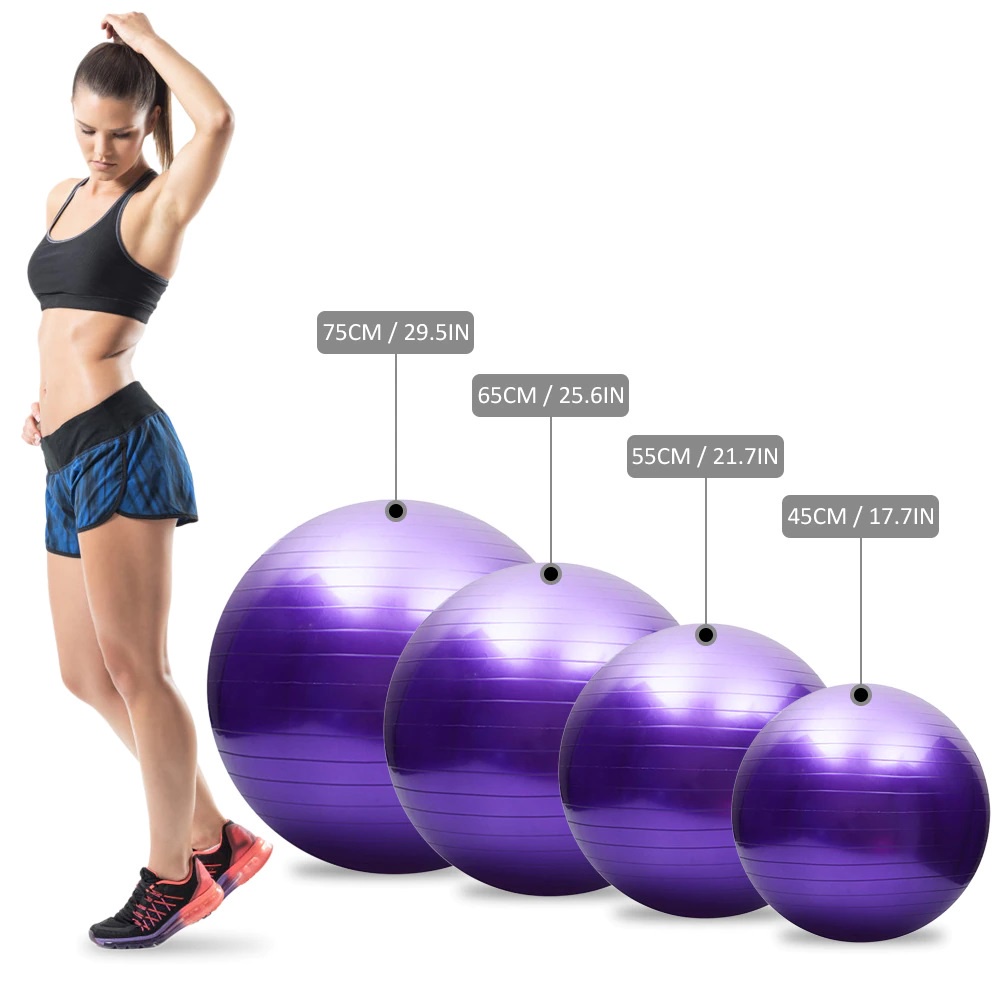 Gym Ball / Bola Fitness / Bola Yoga Diameter 55CM 65CM 75CM / GymBall Alat Fitness Pilates Ball Fitnes Senam Olahraga / Bola Ibu Hamil