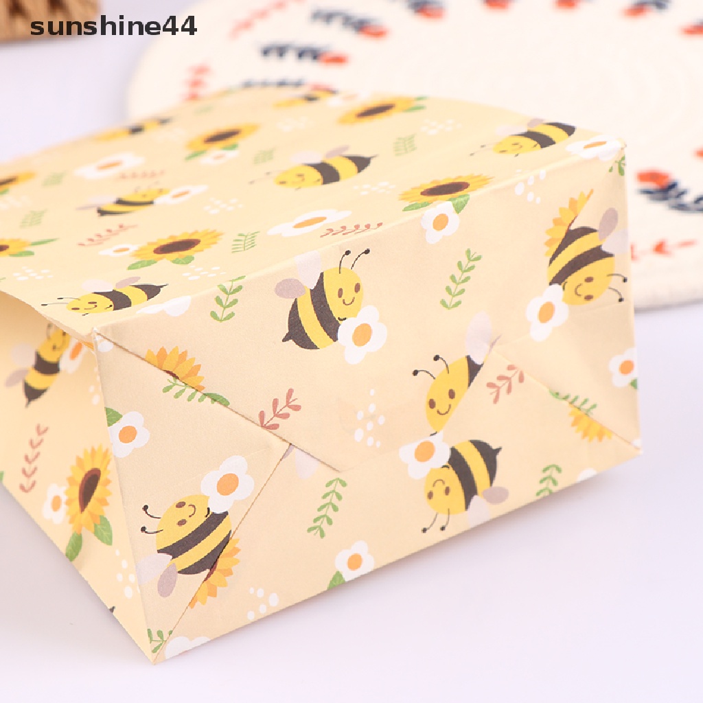 Sunshine 10Pcs Honey Bee Gift Bags Kantong Kemasan Permen Pesta Ulang Tahun Tema Bumble Bee.