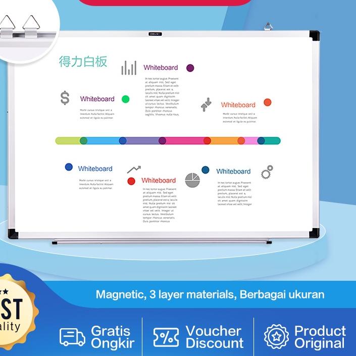 

LANGSUNG BELI Deli Magnetic White Board / Papan Tulis Putih Magnet Kualitas Tinggi 785X SH5^