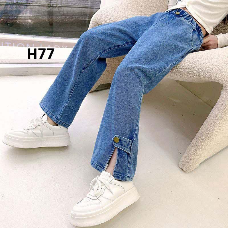 KULOT JEANS ANAK PEREMPUAN BELAH BAWAH USIA 4-13 TAHUN - CELANA KULOT ANAK CEWEK